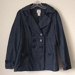 LADIES' Basic Edge Clothing Denim Blazer large